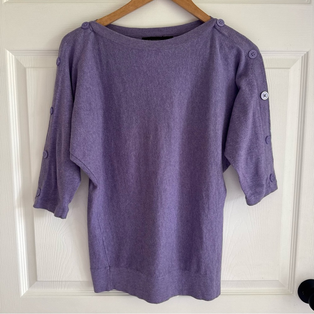 The Limited Purple Button-Shoulder Sweater – Size Small